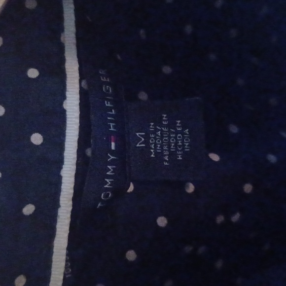 Tommy Hilfiger bleu with white polka dots and short sleeves - Picture 3 of 5